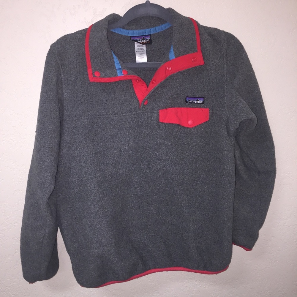 Red & Gray Patagonia Synchilla Snap-T